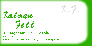 kalman fell business card